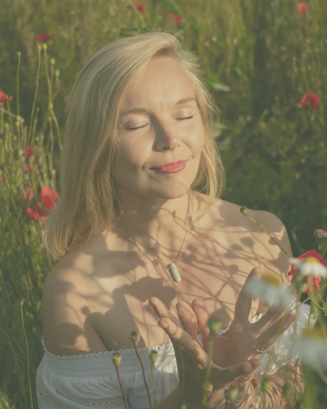 Woman experiencing a moment of calm